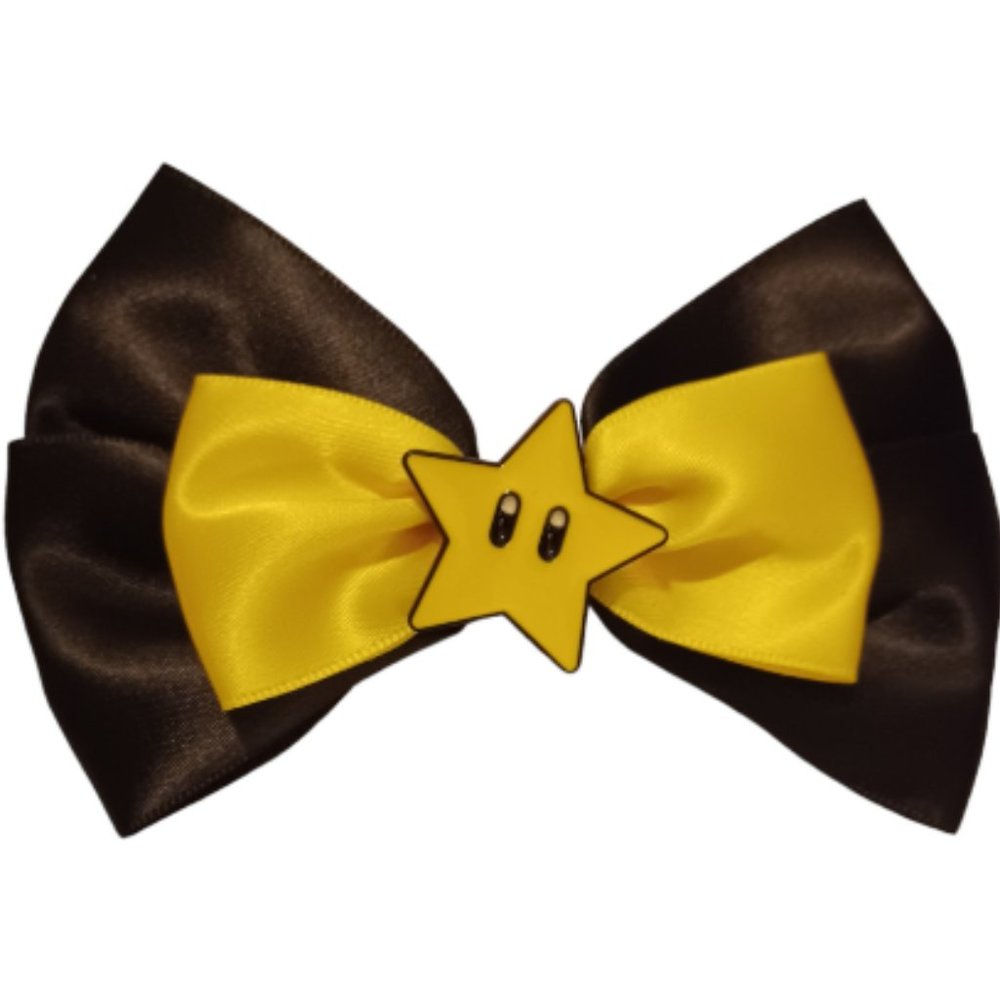 Nintendo Mario Star Cos Play Bow Clip Pin